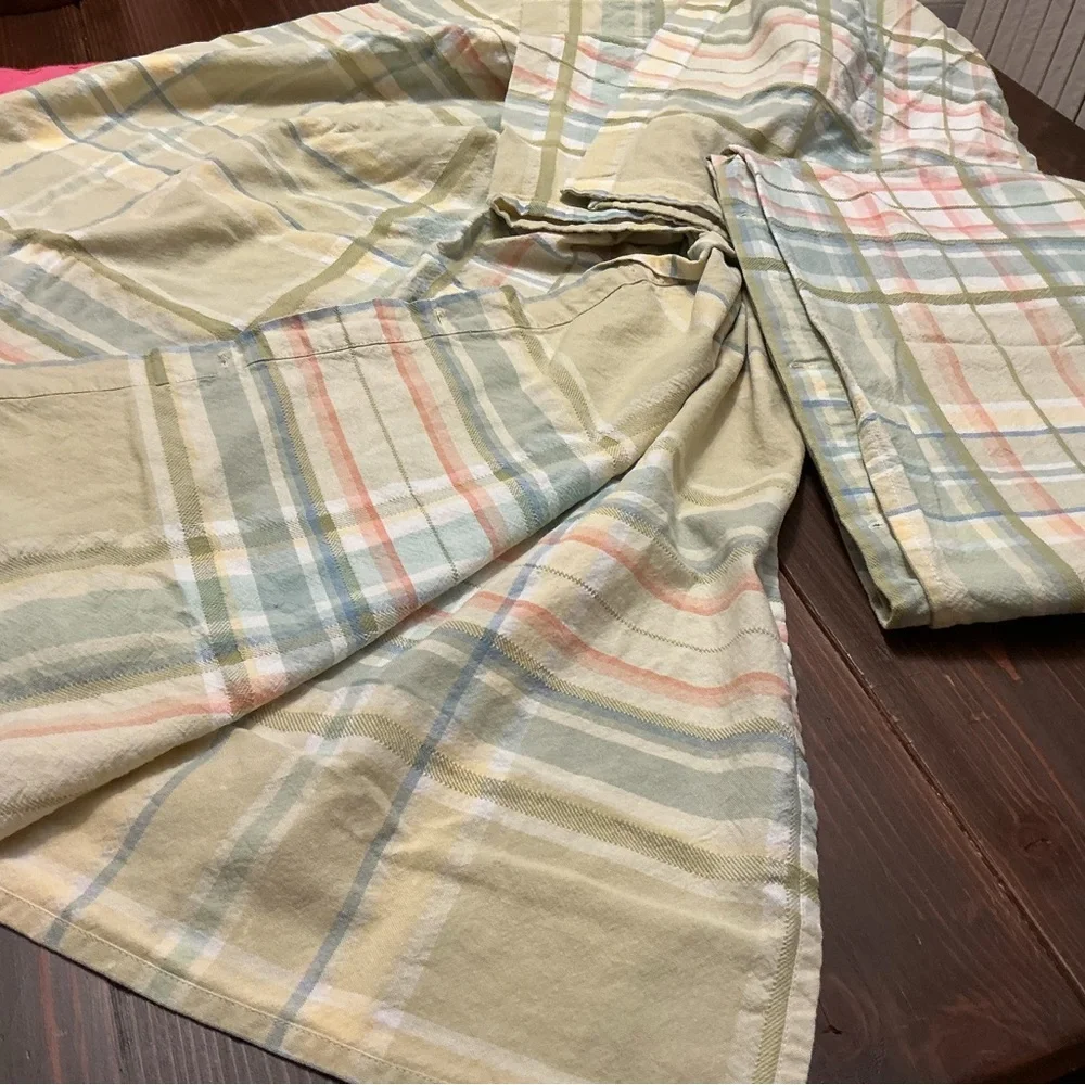 Pair of large Plaid Panels 72”/70”